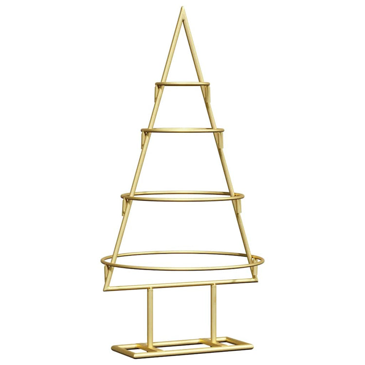 VidaXL Metall-Weihnachtsbaum mit standardmäßigem goldfarbenem 60 cm pulverbeschichtetem Stahl