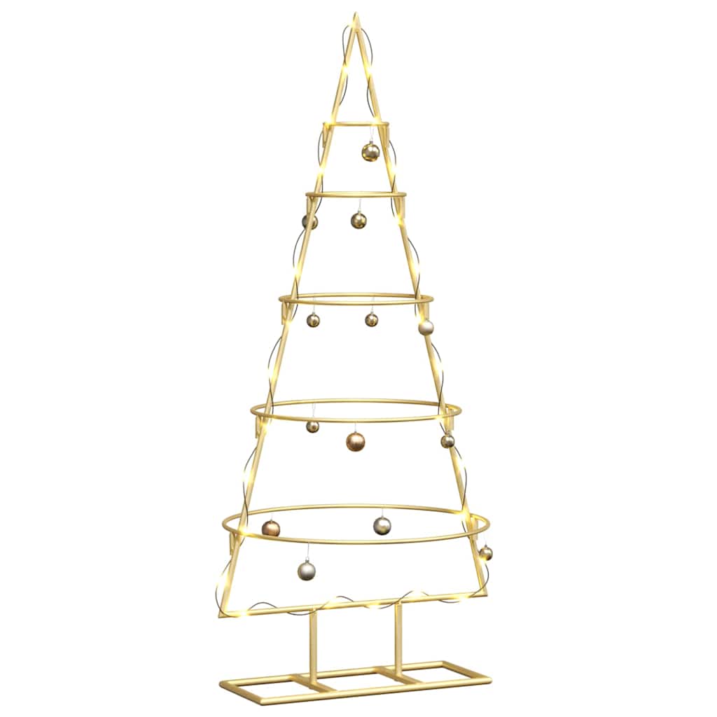 Vidaxx Metall-Weihnachtsbaum mit Standard-Gold 90 cm pulverbeschichtetem Stahl