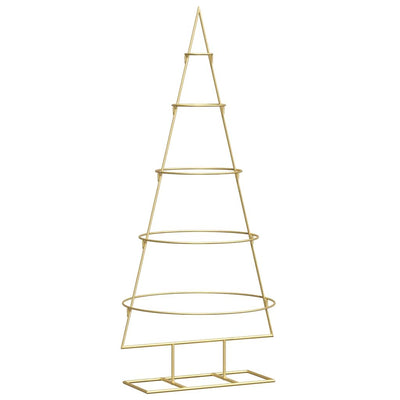 Vidaxx Metall Weihnachtsbaum Gold 124,5 cm pulverbeschichteter Stahl
