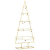 Vidaxx Metall Weihnachtsbaum Gold 124,5 cm pulverbeschichteter Stahl