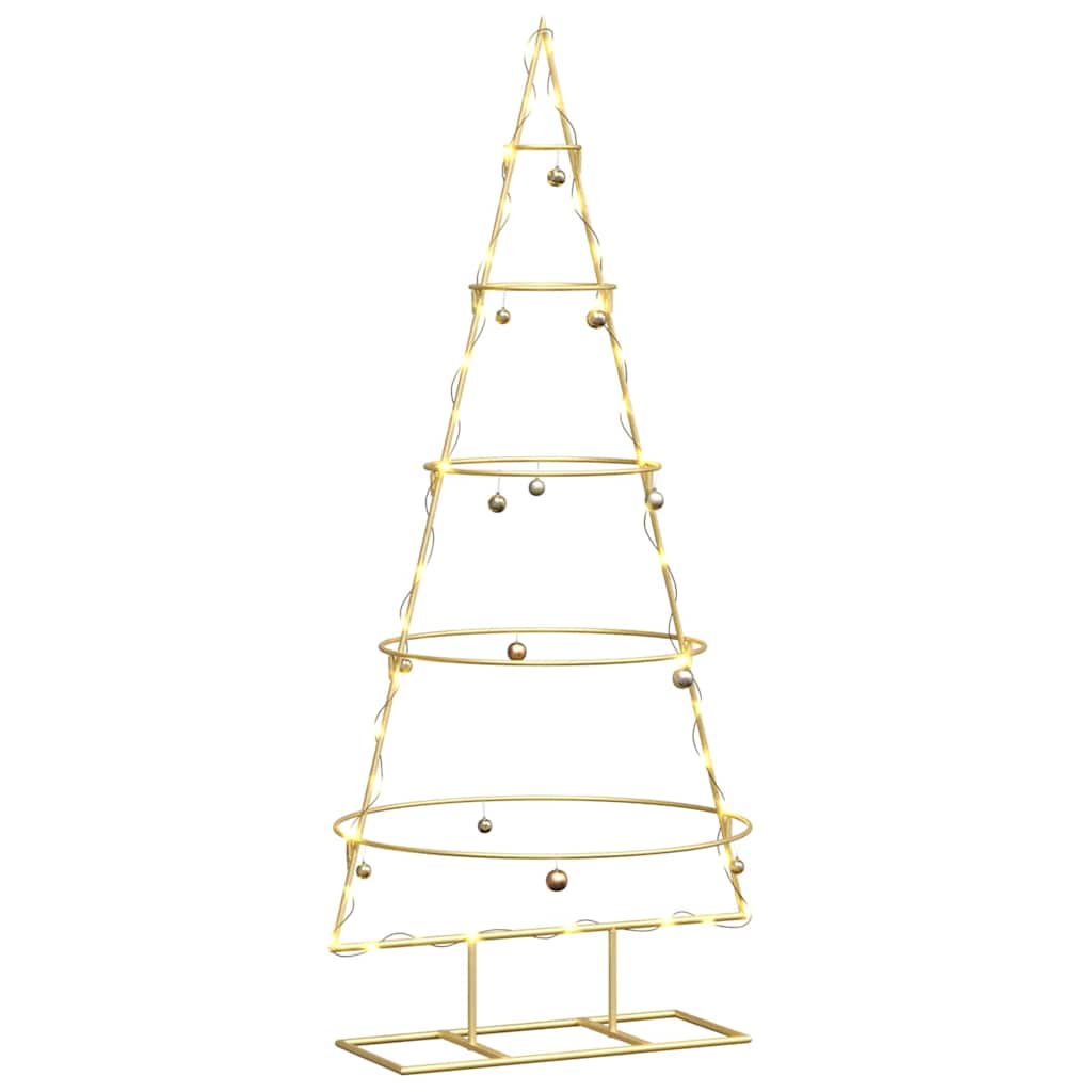 Vidaxx Metall Weihnachtsbaum Gold 124,5 cm pulverbeschichteter Stahl