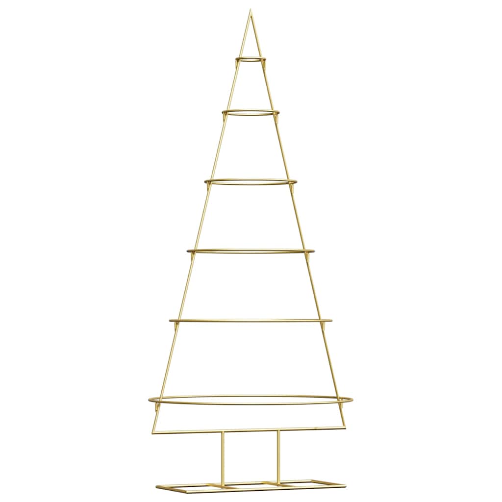 VidaXL Metall-Weihnachtsbaum mit Standard-Gold 148 cm pulverbeschichtetem Stahl