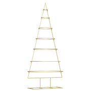 Vidaxxl Metall-Weihnachtsbaum mit Standard-Gold 180 cm pulverbeschichtetem Stahl - afbeelding 2