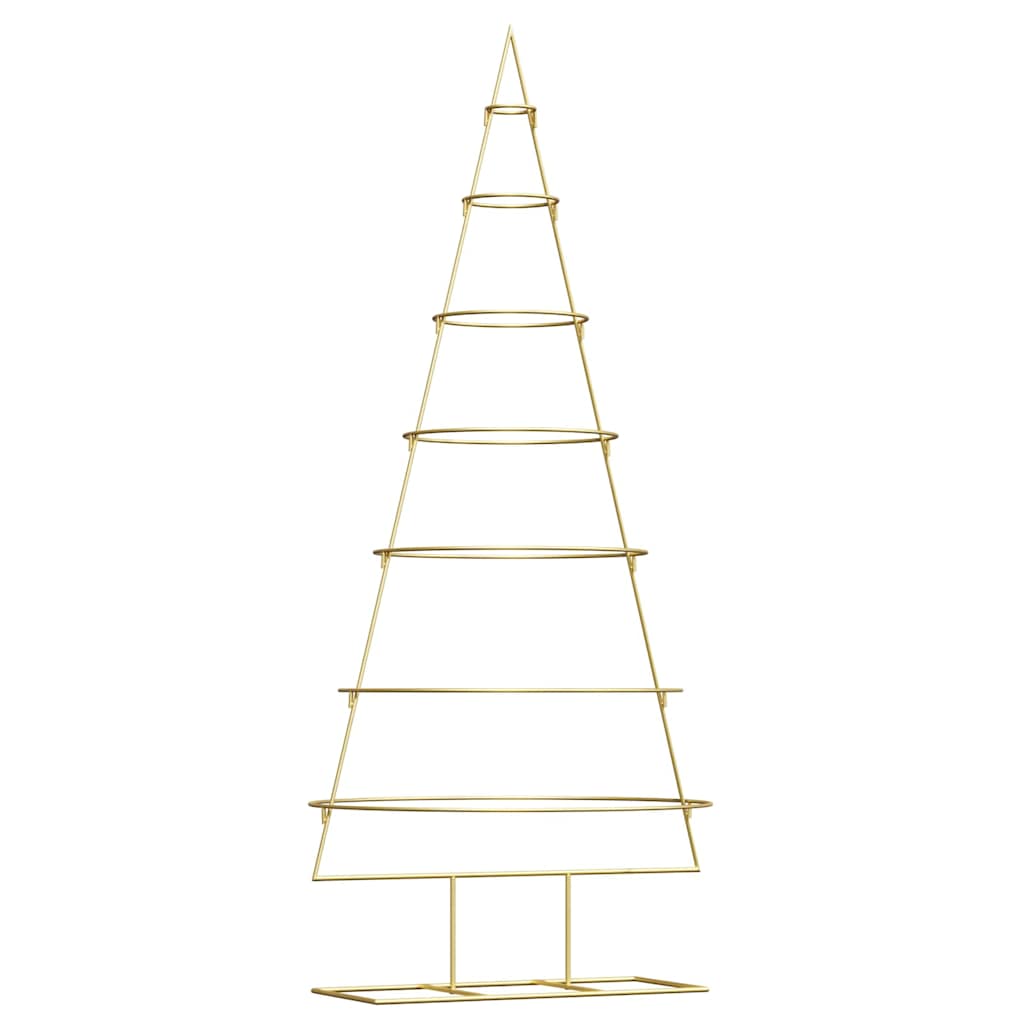 Vidaxxl Metall-Weihnachtsbaum mit Standard-Gold 180 cm pulverbeschichtetem Stahl