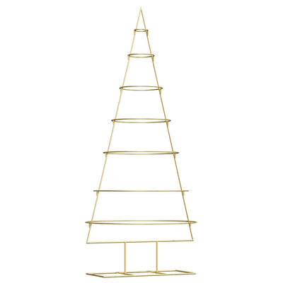 Vidaxxl Metall-Weihnachtsbaum mit Standard-Gold 180 cm pulverbeschichtetem Stahl