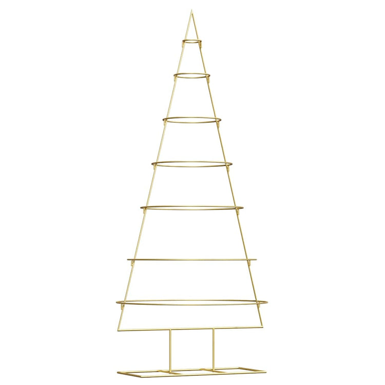 Vidaxxl Metall-Weihnachtsbaum mit Standard-Gold 180 cm pulverbeschichtetem Stahl