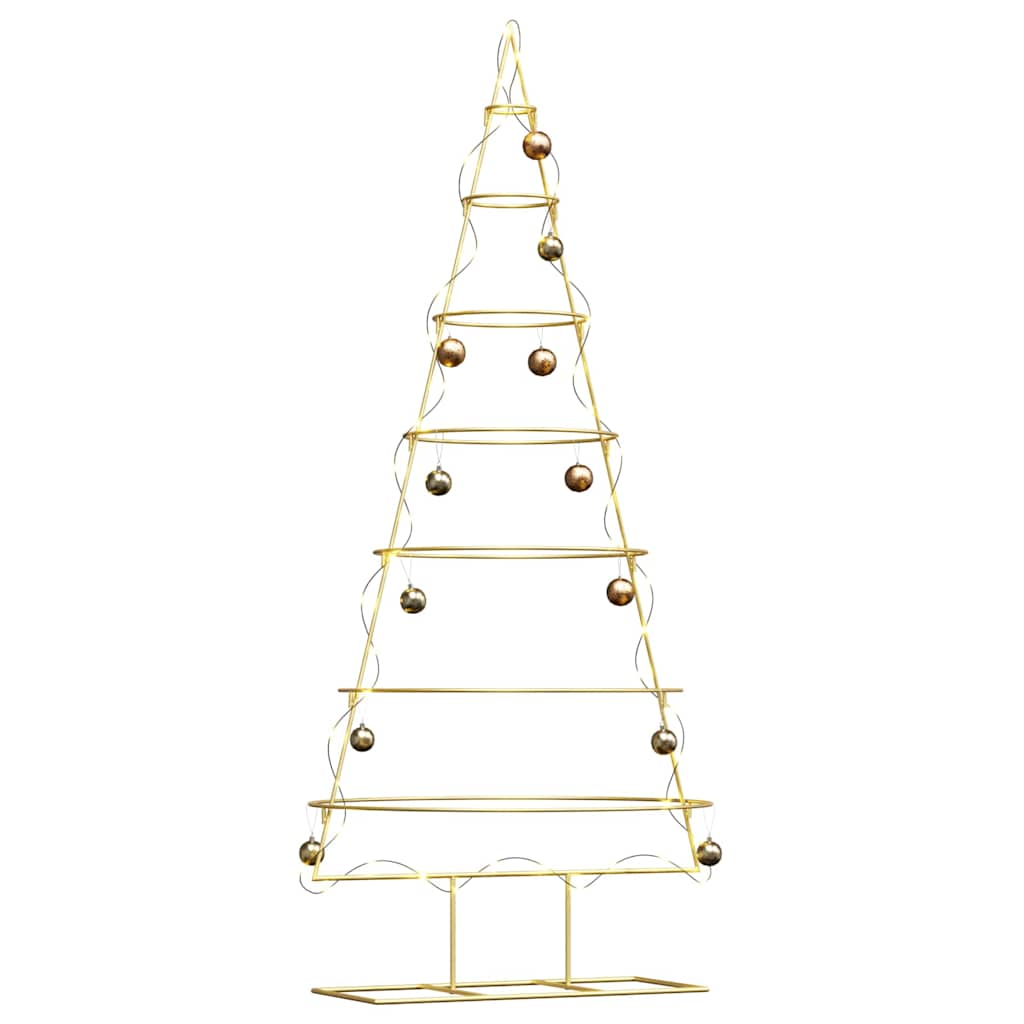 Vidaxxl Metall-Weihnachtsbaum mit Standard-Gold 180 cm pulverbeschichtetem Stahl