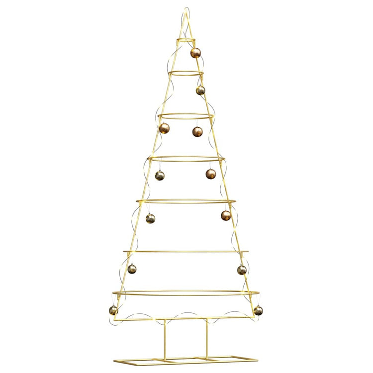 Vidaxxl Metall-Weihnachtsbaum mit Standard-Gold 180 cm pulverbeschichtetem Stahl