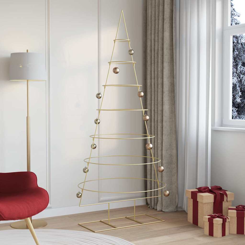 Vidaxx Metall-Weihnachtsbaum mit Standard-Gold 209 cm pulverbeschichtetem Stahl