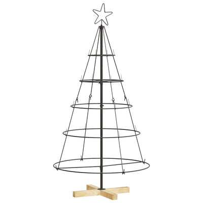 VidaXL Weihnachtskegelbaum mit standardmäßigem schwarzem 126-cm-Stahl