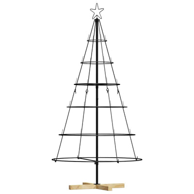 VidaXL Weihnachtskegelbaum mit standardmäßigem schwarzem 154-cm-Stahl