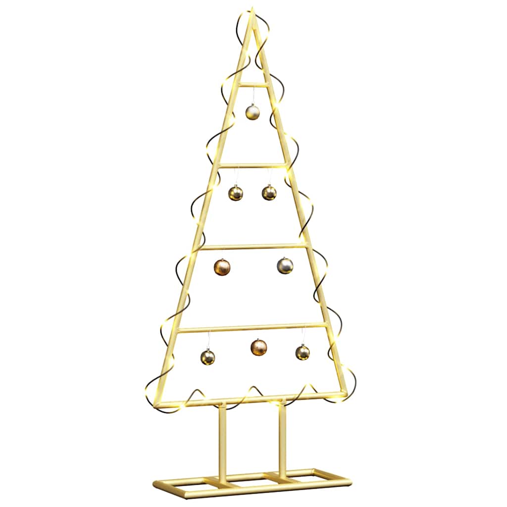 VidaXL Metall-Weihnachtsbaum mit standardmäßigem goldfarbenem 60 cm pulverbeschichtetem Stahl