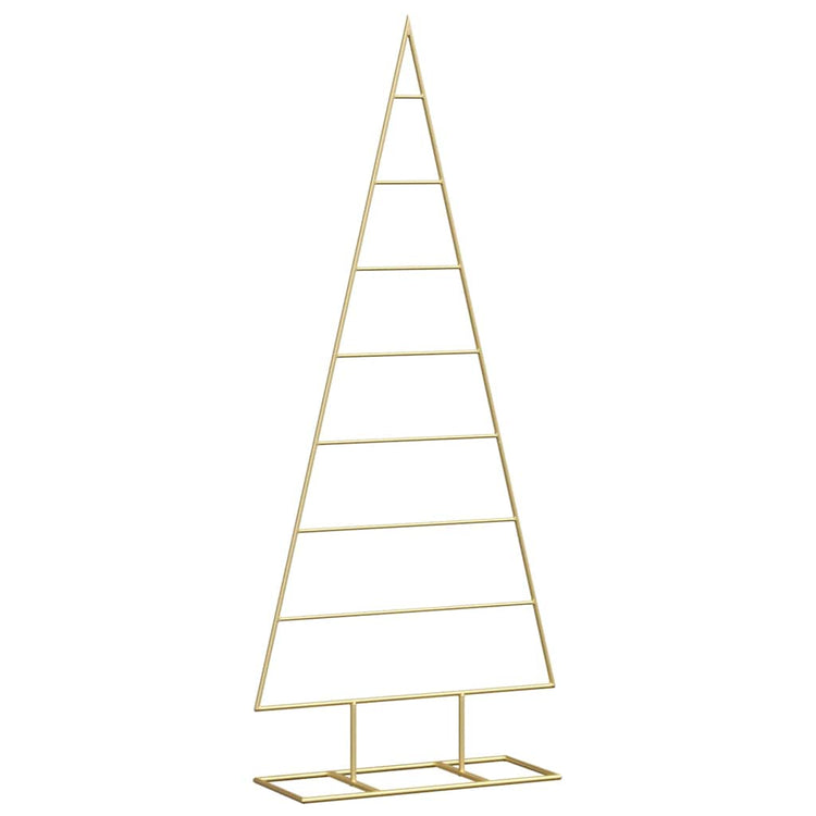 VidaXL Metall-Weihnachtsbaum mit standardmäßigem goldfarbenem 125 cm pulverbeschichtetem Stahl