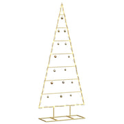 VidaXL Metall-Weihnachtsbaum mit standardmäßigem goldfarbenem 125 cm pulverbeschichtetem Stahl - afbeelding 3