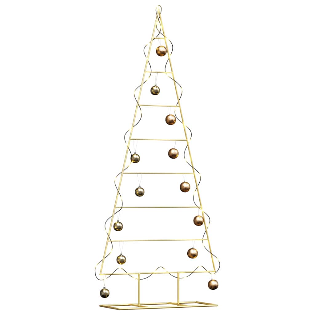 Vidaxx Metall-Weihnachtsbaum mit Standard-Gold 150 cm pulverbeschichtetem Stahl
