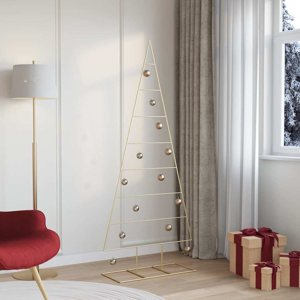 Vidaxx Metall-Weihnachtsbaum mit Standard-Gold 181 cm pulverbeschichtetem Stahl