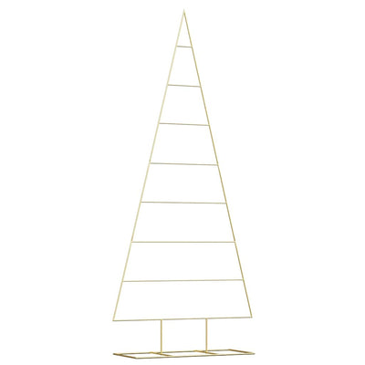 Vidaxx Metall-Weihnachtsbaum mit Standard-Gold 211 cm pulverbeschichtetem Stahl
