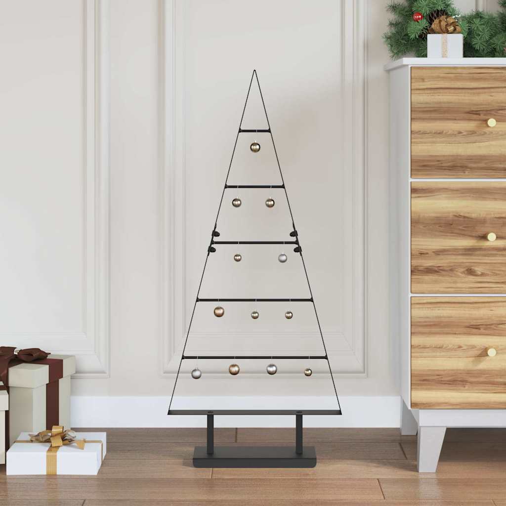 VidaXL-Metall-Weihnachtsbaum mit standardmäßigem schwarzem 90-cm-Stahl