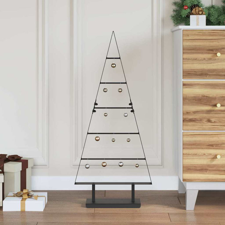VidaXL-Metall-Weihnachtsbaum mit standardmäßigem schwarzem 90-cm-Stahl