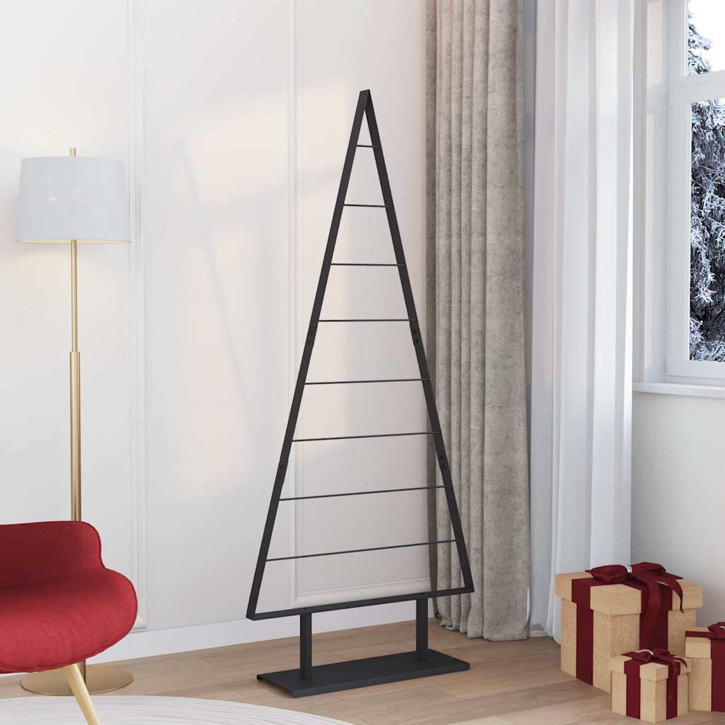 VidaXL-Metall-Weihnachtsbaum mit standardmäßigem schwarzem 180-cm-Stahl