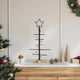 Vidaxx Metall-Weihnachtsbaum schwarz 59,5 cm pulverbeschichteter Stahl