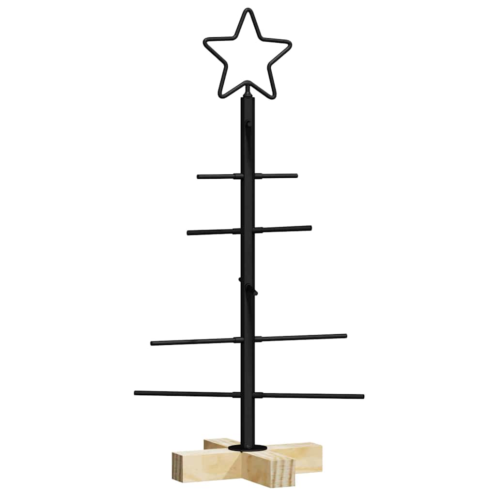 Vidaxx Metall-Weihnachtsbaum schwarz 59,5 cm pulverbeschichteter Stahl
