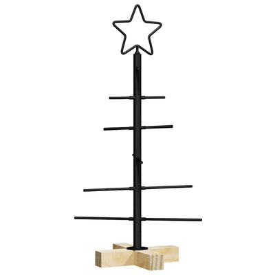 Vidaxx Metall-Weihnachtsbaum schwarz 59,5 cm pulverbeschichteter Stahl