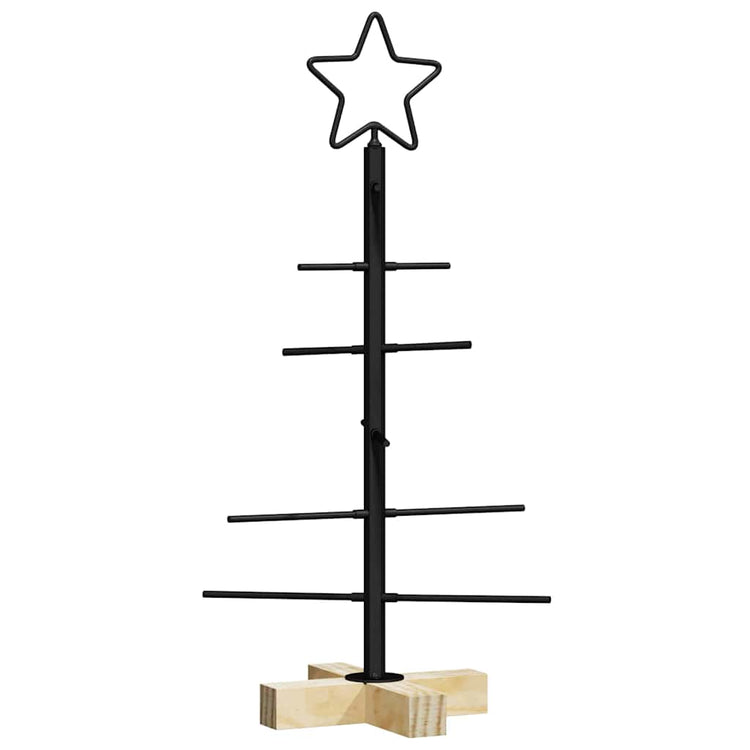 Vidaxx Metall-Weihnachtsbaum schwarz 59,5 cm pulverbeschichteter Stahl