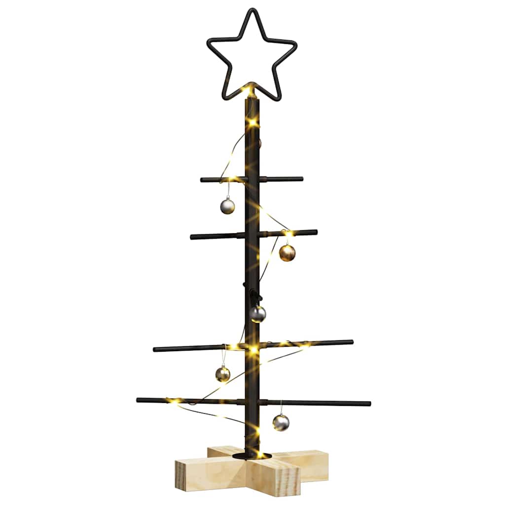 Vidaxx Metall-Weihnachtsbaum schwarz 59,5 cm pulverbeschichteter Stahl