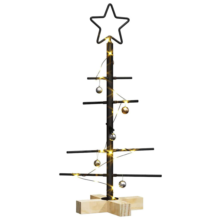 Vidaxx Metall-Weihnachtsbaum schwarz 59,5 cm pulverbeschichteter Stahl