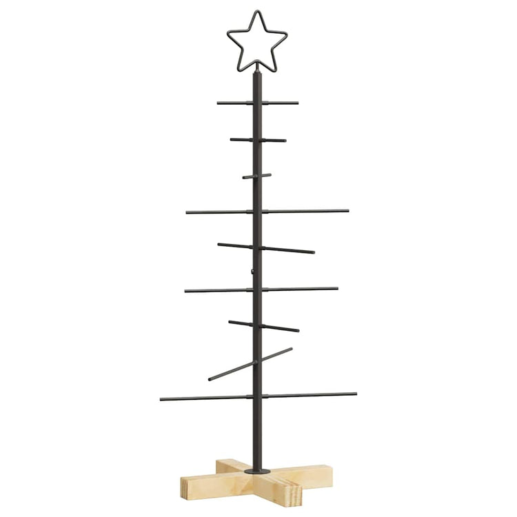 Vidaxx Metall-Weihnachtsbaum mit standardmäßig schwarzem 89 cm pulverbeschichtetem Stahl