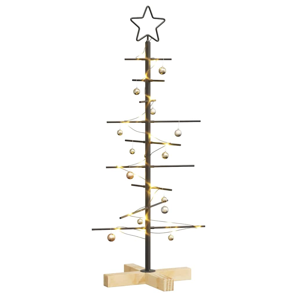 Vidaxx Metall-Weihnachtsbaum mit standardmäßig schwarzem 89 cm pulverbeschichtetem Stahl