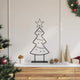 VidaXL Metall-Weihnachtsbaum mit standardmäßigem schwarzem 60-cm-Stahl