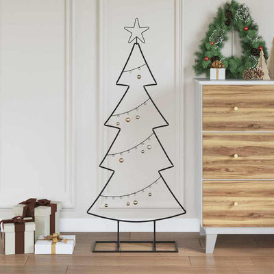 VidaXL-Metall-Weihnachtsbaum mit standardmäßigem schwarzem 125-cm-Stahl