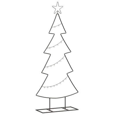 VidaXL-Metall-Weihnachtsbaum mit standardmäßigem schwarzem 125-cm-Stahl