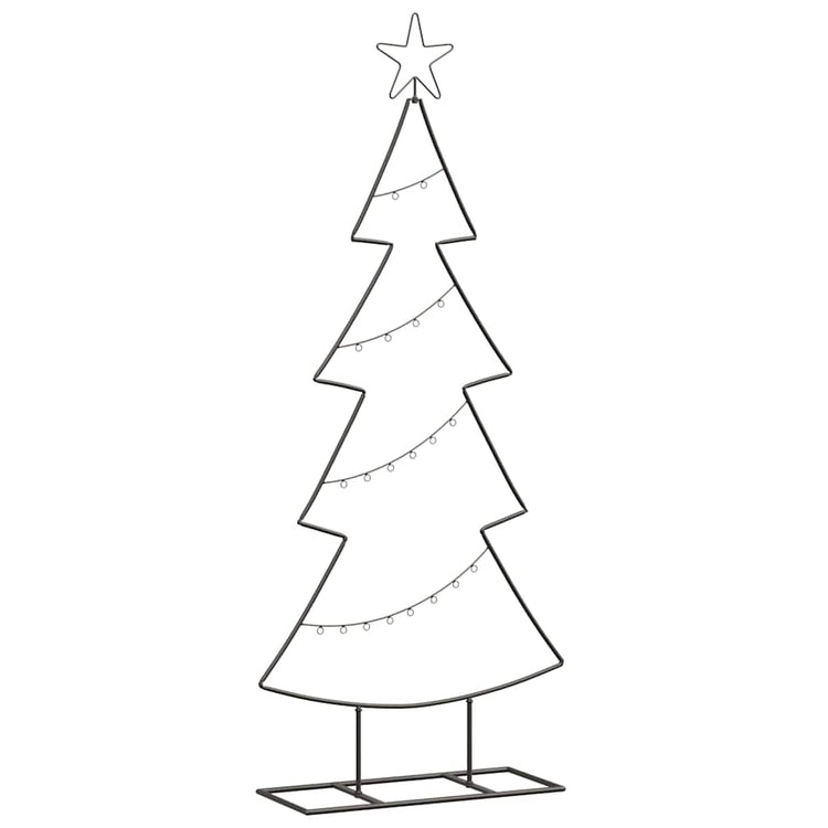 VidaXL-Metall-Weihnachtsbaum mit standardmäßigem schwarzem 125-cm-Stahl