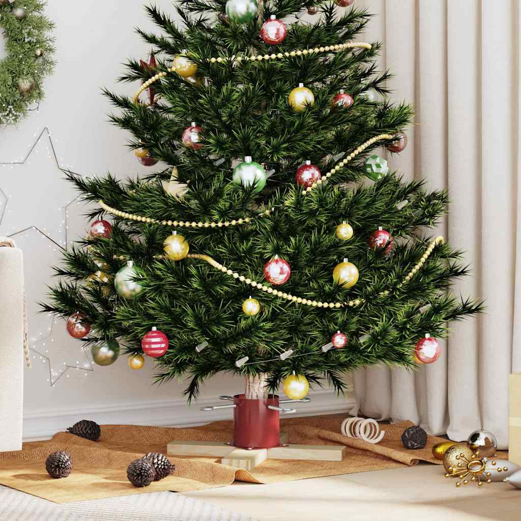 Vidaxx Weihnachtsbaumständer 1,73 rot 50 x 50 x 16 cm massives Kiefernholz