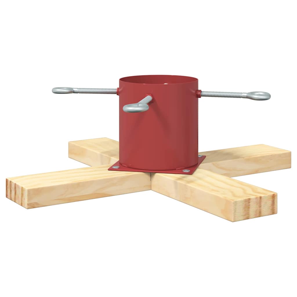 Vidaxx Weihnachtsbaumständer 1,73 rot 50 x 50 x 16 cm massives Kiefernholz