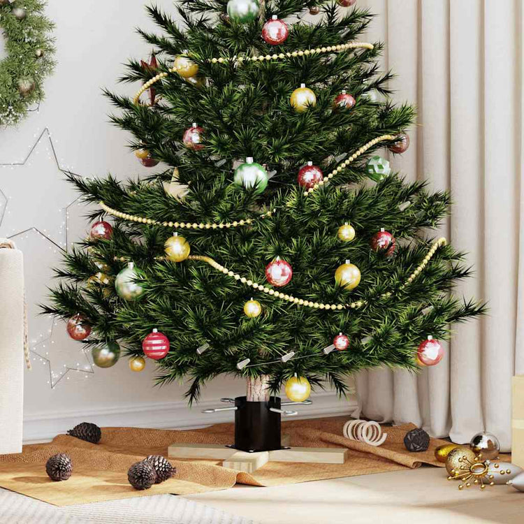 Vidaxx Weihnachtsbaumständer schwarz 50 x 50 x 16 cm massives Kiefernholz