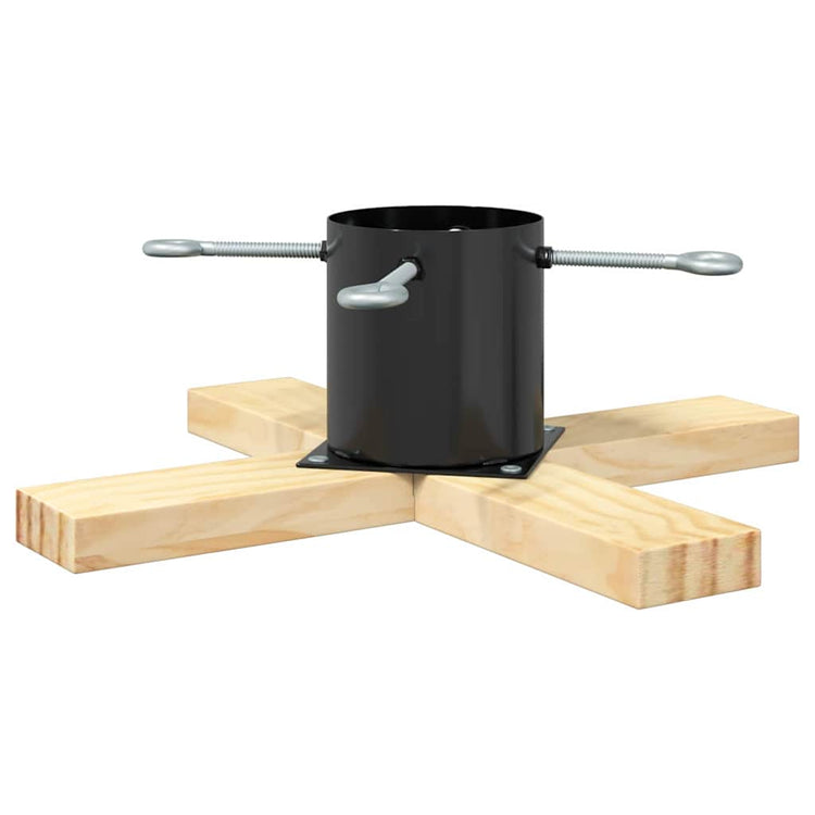 Vidaxx Weihnachtsbaumständer schwarz 50 x 50 x 16 cm massives Kiefernholz