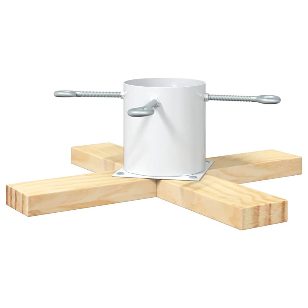 Vidaxx Weihnachtsbaumständer 1,73 weiß 50 x 50 x 16 cm massives Kiefernholz