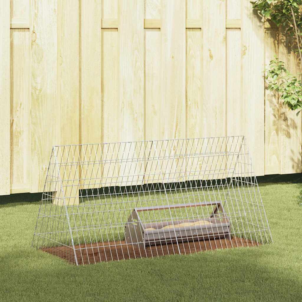 Vidaxx Hühnerstall Silber 110 x 55 x 55 cm verzinkter Stahl