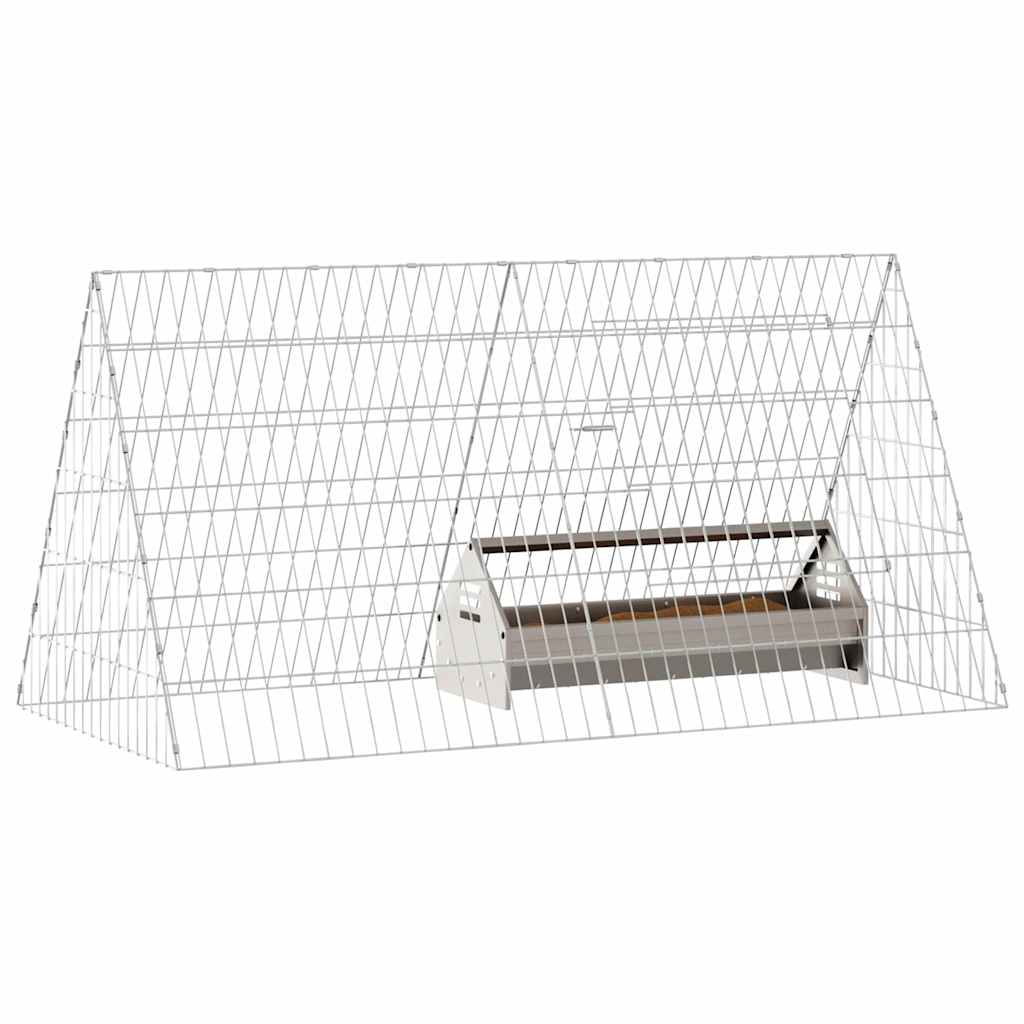 Vidaxx Hühnerstall Silber 110 x 55 x 55 cm verzinkter Stahl