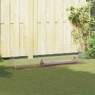 Vidaxx Hühnerstall Silber 215 x 55 x 55 cm verzinkter Stahl