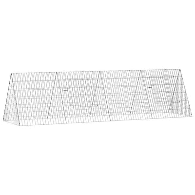 Vidaxx Hühnerstall Silber 215 x 55 x 55 cm verzinkter Stahl
