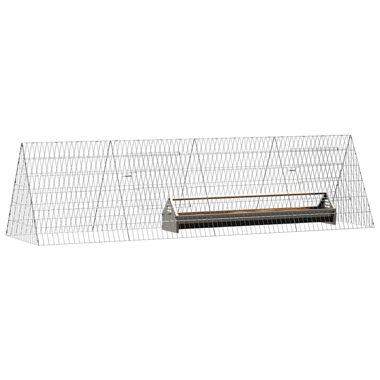 Vidaxx Hühnerstall Silber 215 x 55 x 55 cm verzinkter Stahl