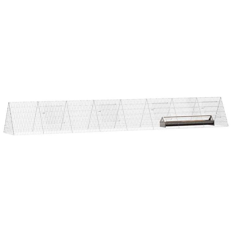 Vidaxx Hühnerstall Silber 430 x 55 x 55 cm verzinkter Stahl