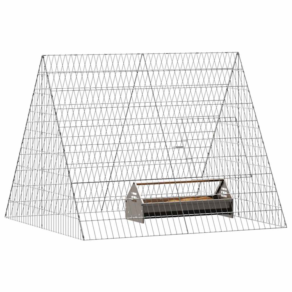 Vidaxx Hühnerstall Silber 110 x 100 x 85 cm verzinkter Stahl