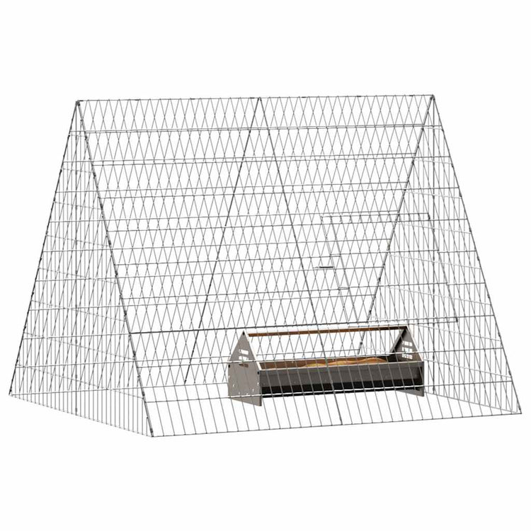 Vidaxx Hühnerstall Silber 110 x 100 x 85 cm verzinkter Stahl