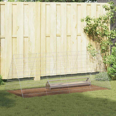 Vidaxx Hühnerstall Silber 215 x 100 x 85 cm verzinkter Stahl